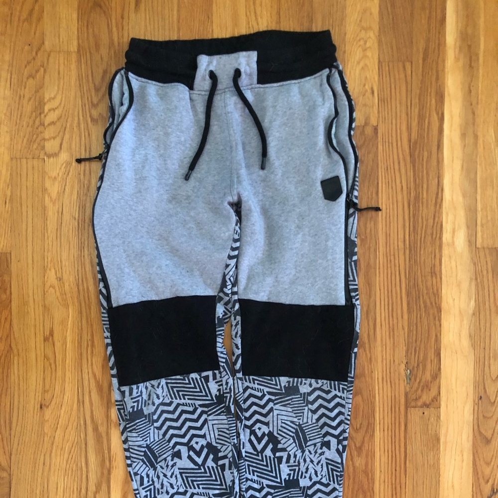 Graphic & color-blocked adjustable sweatpants